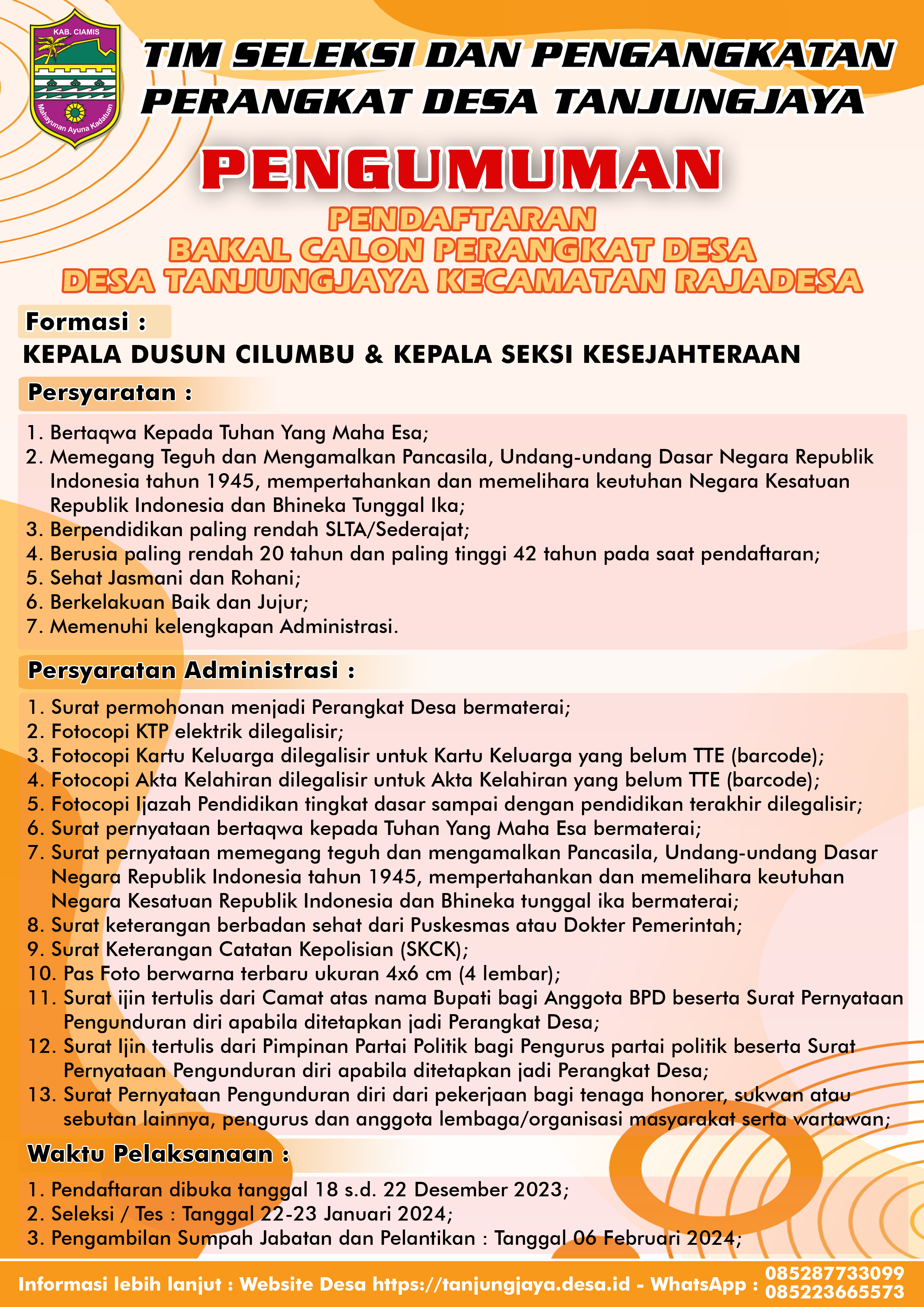 PENGUMUMAN SELEKSI CALON PERAN...